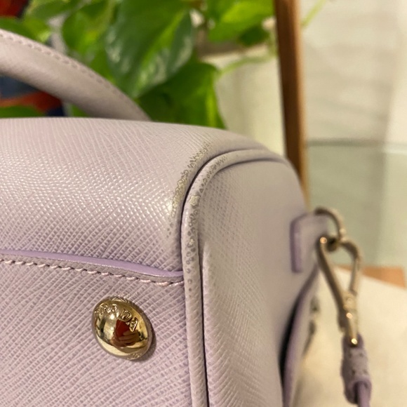 Authentic Prada saffiano top handle bag in lilac - Picture 13 of 16